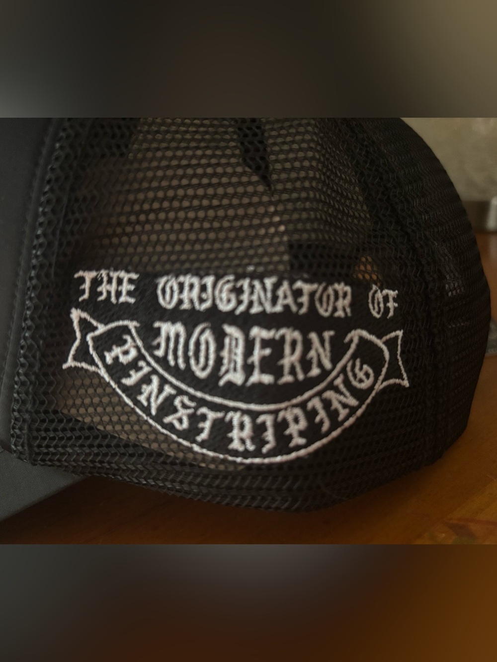 Von Dutch Black Satin Embroidered Trucker Hat Y2K Mesh Snapback NWT - Picture 8 of 9